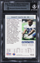 Cowboys Emmitt Smith Authentic Signed 1992 Pro Set #150 Card BAS Slabbed