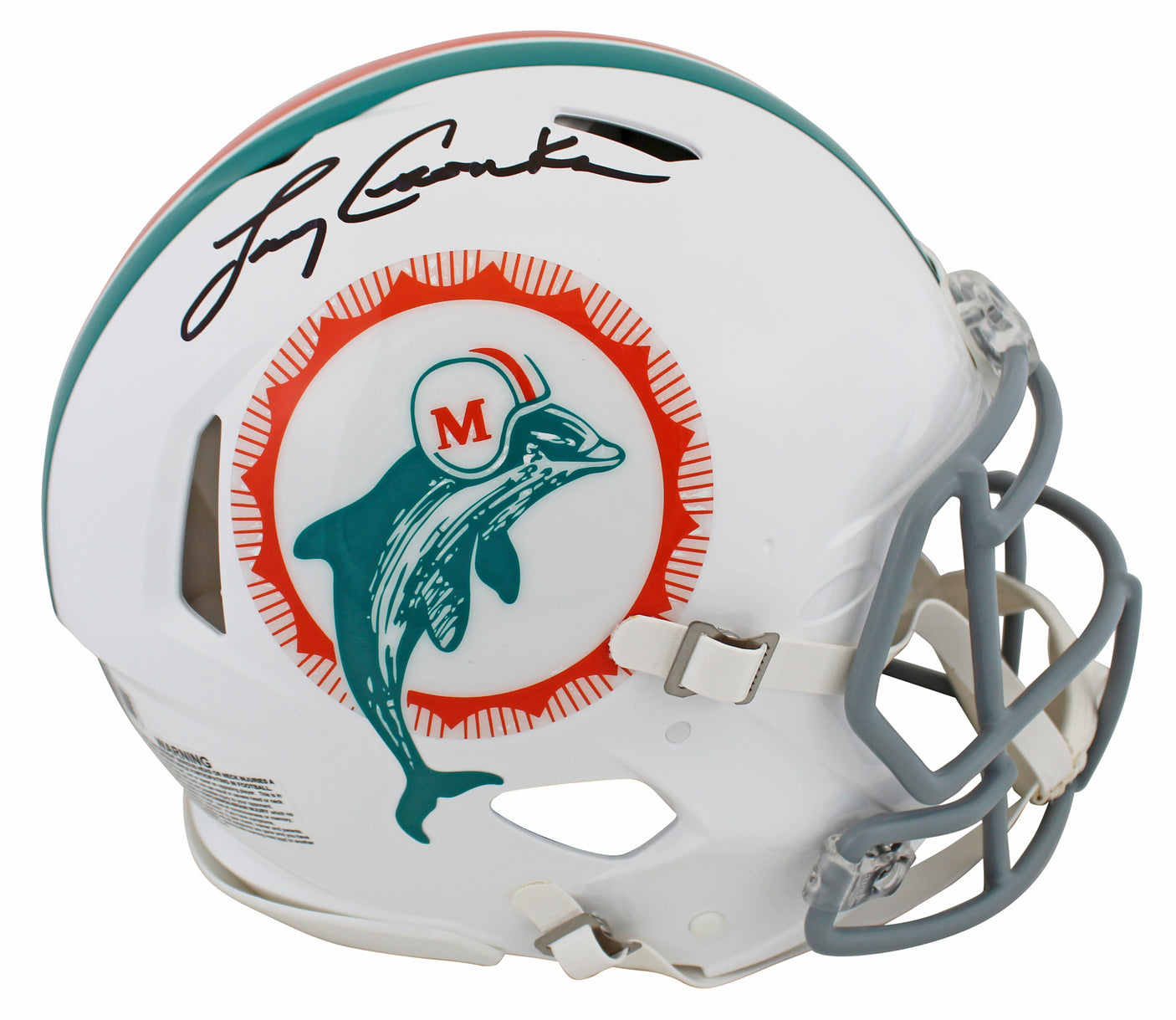 Dolphins Larry Csonka Signed 1972 TB Full Size Speed Proline Helmet BAS Wit