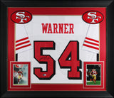 Fred Warner Authentic Signed White Pro Style Framed Jersey w/ Dropshadow BAS