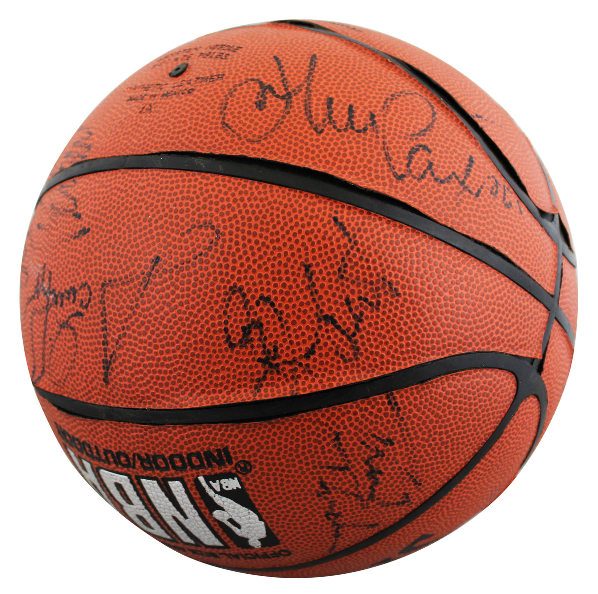 1992-93 Bulls (10) Jordan, Pippen +8 Signed Spalding I/O Basketball BAS #AE64472