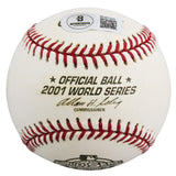 D-Backs Mark Grace Authentic Signed 2001 World Series Logo OML Baseball BAS