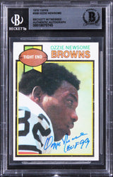 Browns Ozzie Newsome Authentic Signed 1979 Topps #308 Card BAS Slabbed