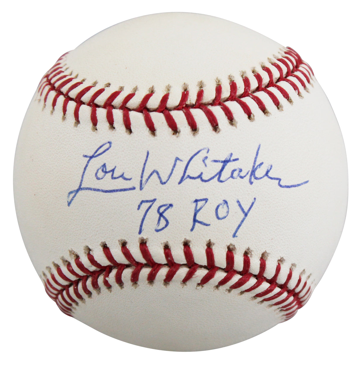 Tigers Lou Whitaker "78 ROY" Authentic Signed OML Baseball Autographed BAS