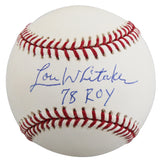 Tigers Lou Whitaker "78 ROY" Authentic Signed OML Baseball Autographed BAS