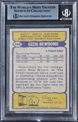 Browns Ozzie Newsome Authentic Signed 1979 Topps #308 Card BAS Slabbed