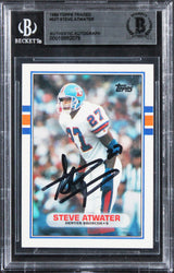 Broncos Steve Atwater Signed 1989 Topps Traded #52T Rookie Card BAS Slabbed
