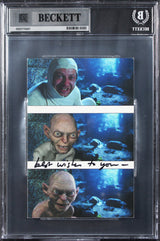 Andy Serkis Lord of the Rings "Best Wishes To You" Signed Postcard BAS Slabbed