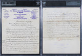 Clara Barton Authentic 2x Signed 8x10 1907 Handwritten Letter BAS Slabbed