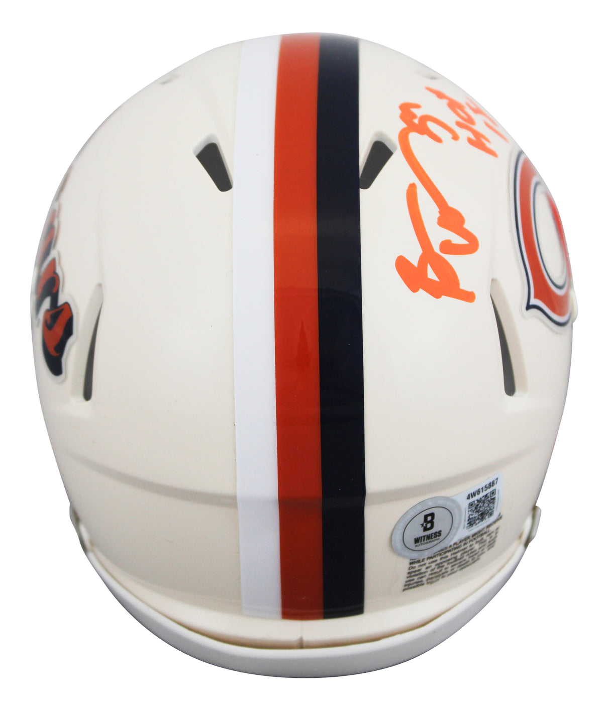 Bears Brian Urlacher "HOF 18" Signed Retro Speed Mini Helmet BAS Witnessed