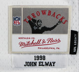 Broncos John Elway "HOF 04" Authentic Signed White 1998 M&N TB Jersey BAS Wit