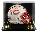 Broncos Brian Urlacher "HOF 18" Signed Retro Speed Mini Helmet W/ Case BAS Wit