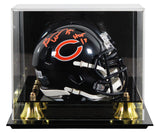 Broncos Brian Urlacher "HOF 18" Signed Speed Mini Helmet W/ Case BAS Witnessed 2