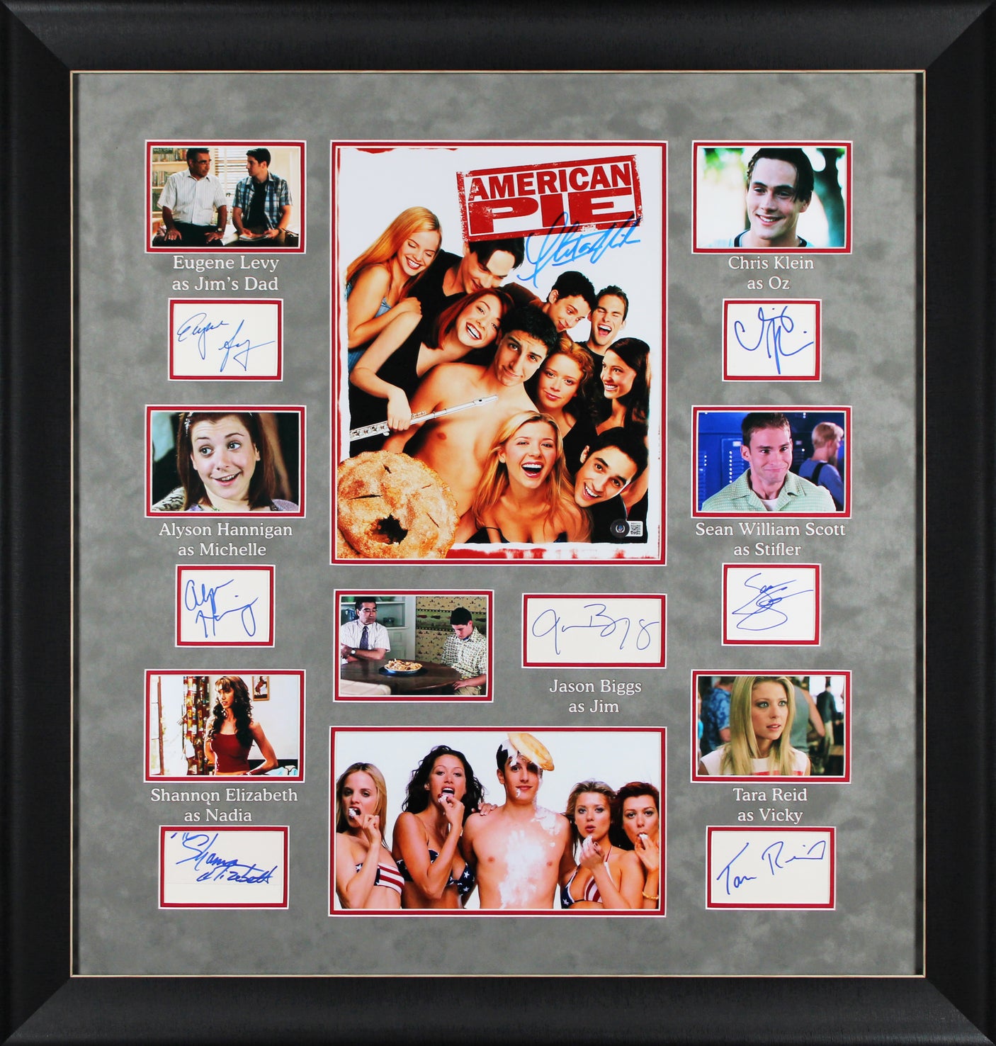 American Pie (7) Reid, Biggs, Hannigan +4 Signed Framed Display BAS #AC26581