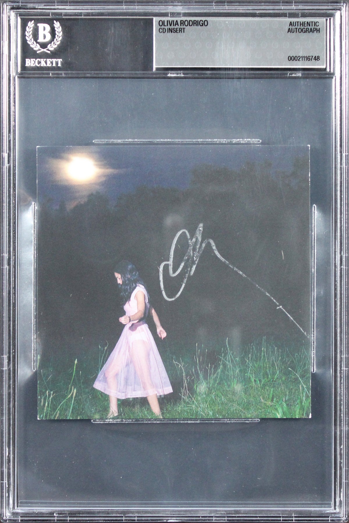 Olivia Rodrigo Authentic You Seem Pretty Sad CD Insert Autographed BAS Slabbed 4