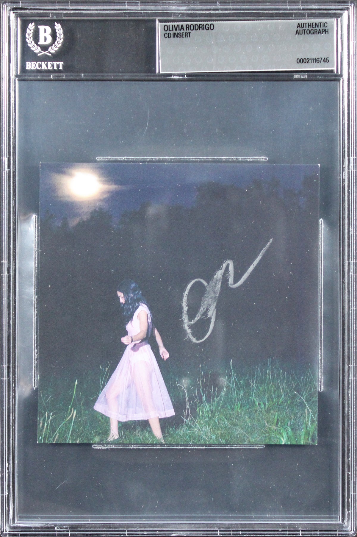 Olivia Rodrigo Authentic You Seem Pretty Sad CD Insert Autographed BAS Slabbed 7