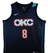 Thunder Jalen Williams Signed 2025 Navy Nike City Edition Swingman Jersey JSA
