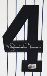 Yankees Mariano Rivera Signed White Pinstripe Majestic Cool Base Jersey BAS Wit