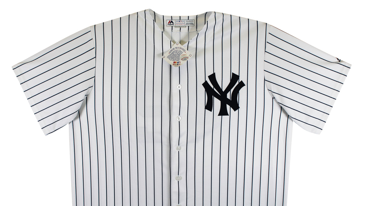 Yankees Mariano Rivera Signed White Pinstripe Majestic Cool Base Jersey BAS Wit