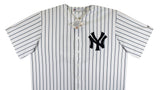 Yankees Mariano Rivera Signed White Pinstripe Majestic Cool Base Jersey BAS Wit