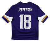 Vikings Justin Jefferson Authentic Signed Purple Nike Limited Jersey BAS Wit 2