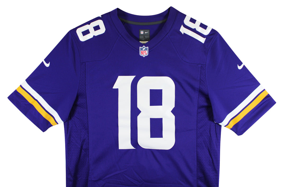 Vikings Justin Jefferson Authentic Signed Purple Nike Limited Jersey BAS Wit 2