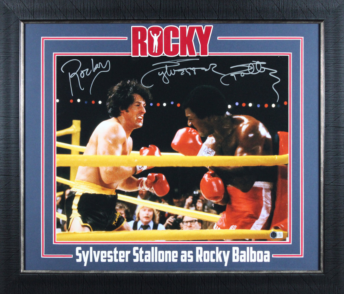 Sylvester Stallone "Rocky" Signed 16x20 Framed Boxing Photo BAS LOA #AE09811