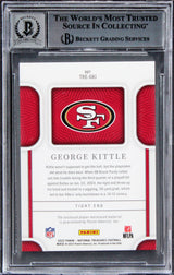 George Kittle Signed 2022 Natl Treasures TT #43 30/49 Card Auto 10! BAS Slabbed