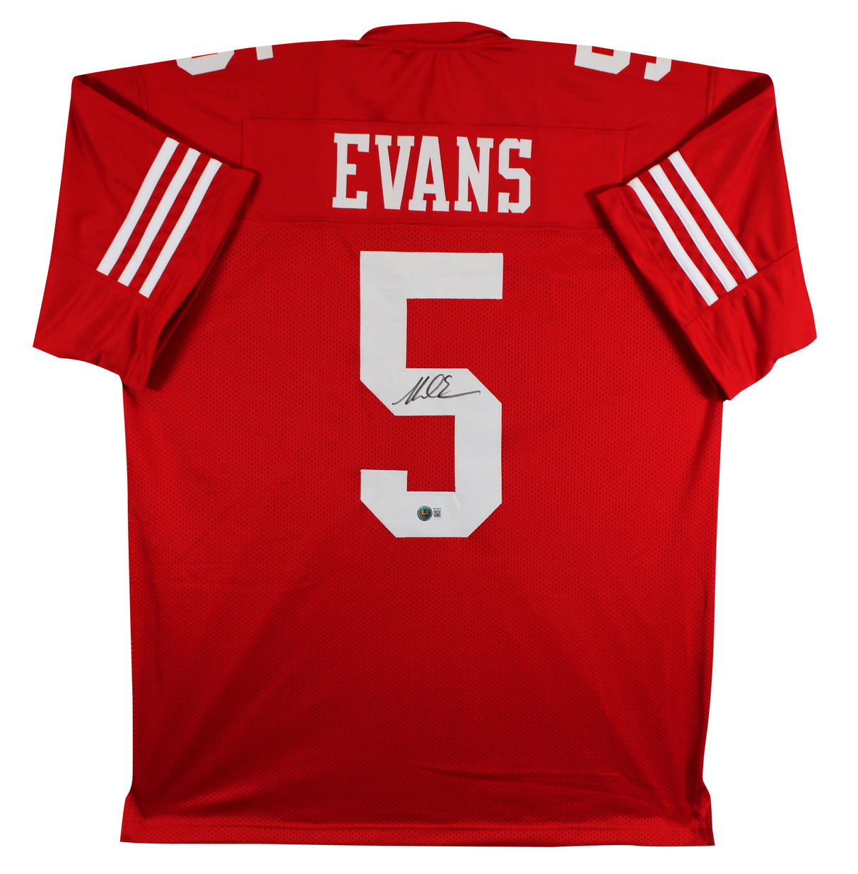 Mike Evans Authentic Signed Red Pro Style Jersey Autographed BAS Witnessed 3