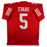 Mike Evans Authentic Signed Red Pro Style Jersey Autographed BAS Witnessed 3