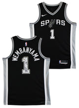 Victor Wembanyama Signed Black Nike Icon Ed. Jersey w/ Alien Sketch Fanatics