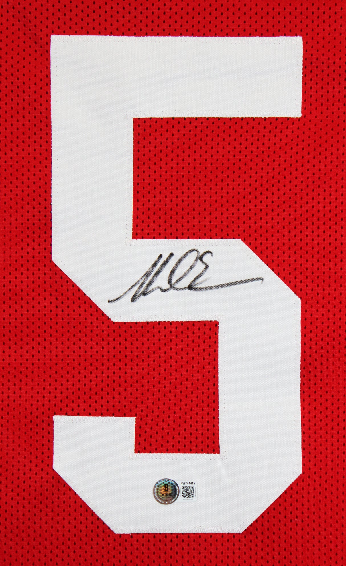 Mike Evans Authentic Signed Red Pro Style Jersey Autographed BAS Witnessed 3