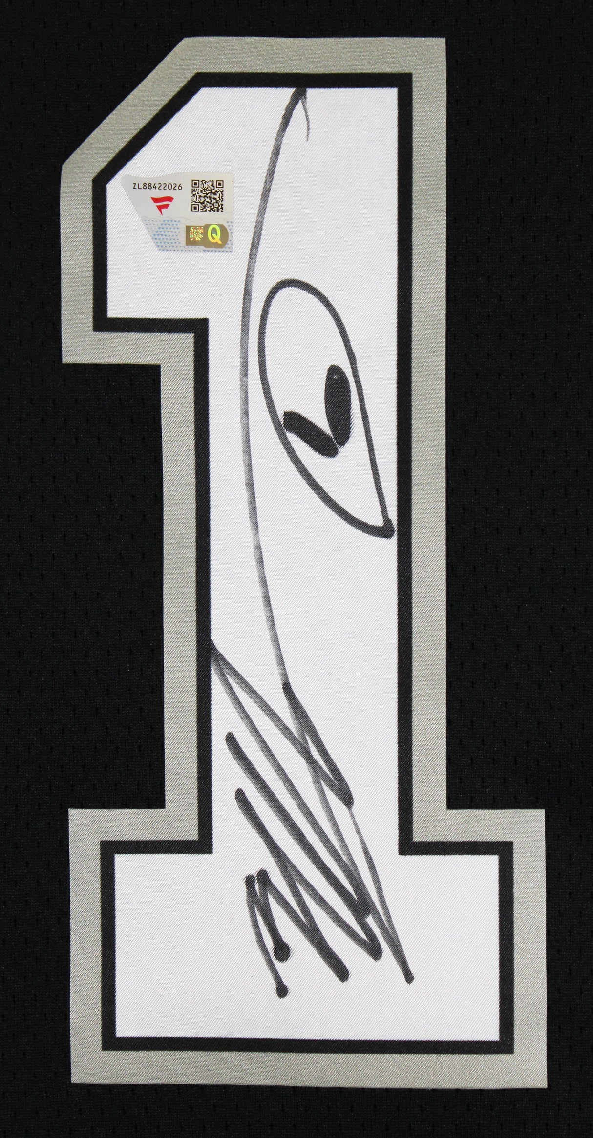 Victor Wembanyama Signed Black Nike Icon Ed. Jersey w/ Alien Sketch Fanatics