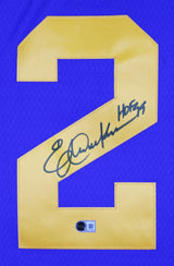 Rams Eric Dickerson "HOF 99" Signed Blue Mitchell & Ness Jersey BAS Witnessed