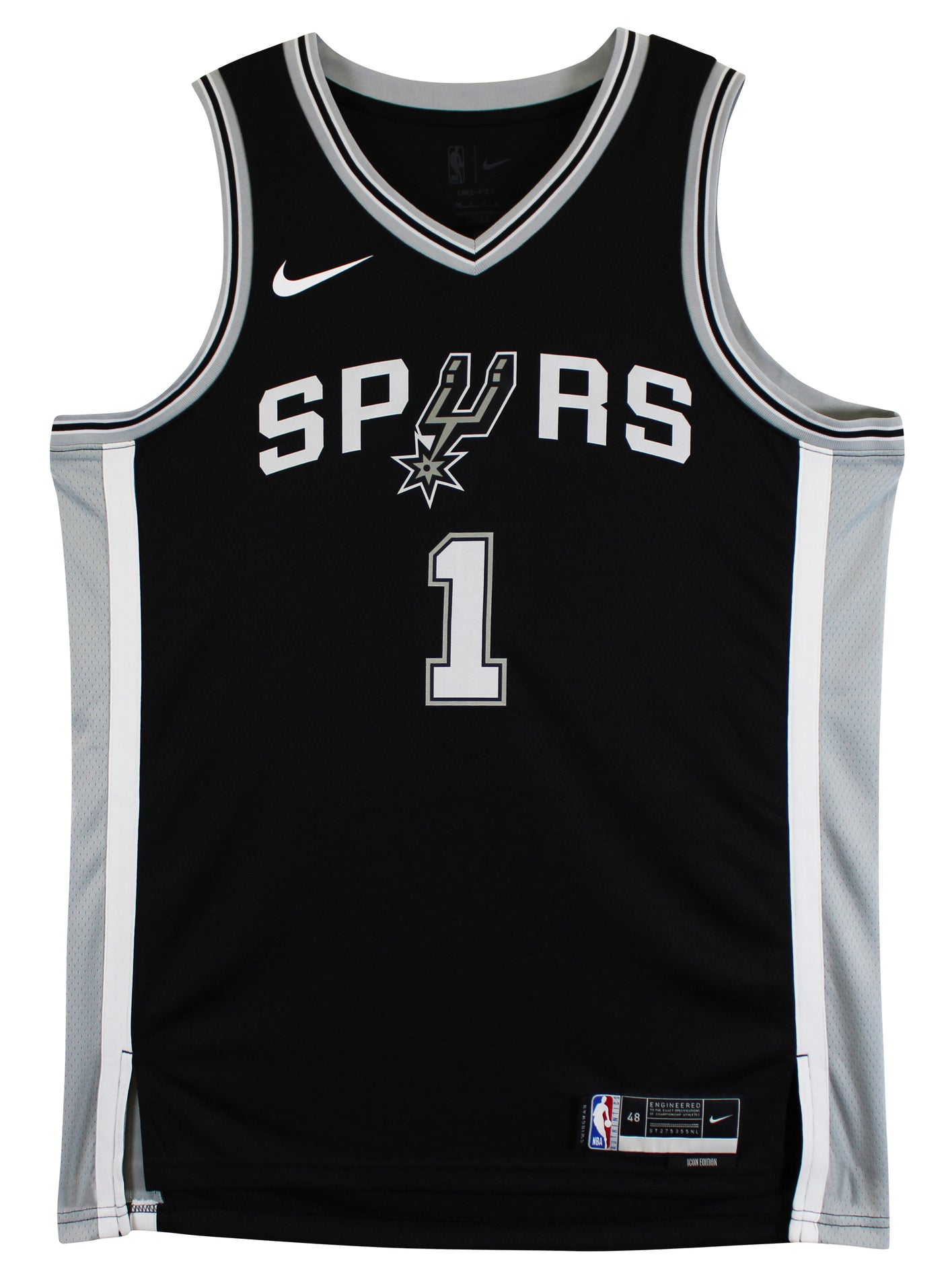 Victor Wembanyama Signed Black Nike Icon Ed. Jersey w/ Alien Sketch Fanatics