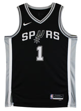 Victor Wembanyama Signed Black Nike Icon Ed. Jersey w/ Alien Sketch Fanatics