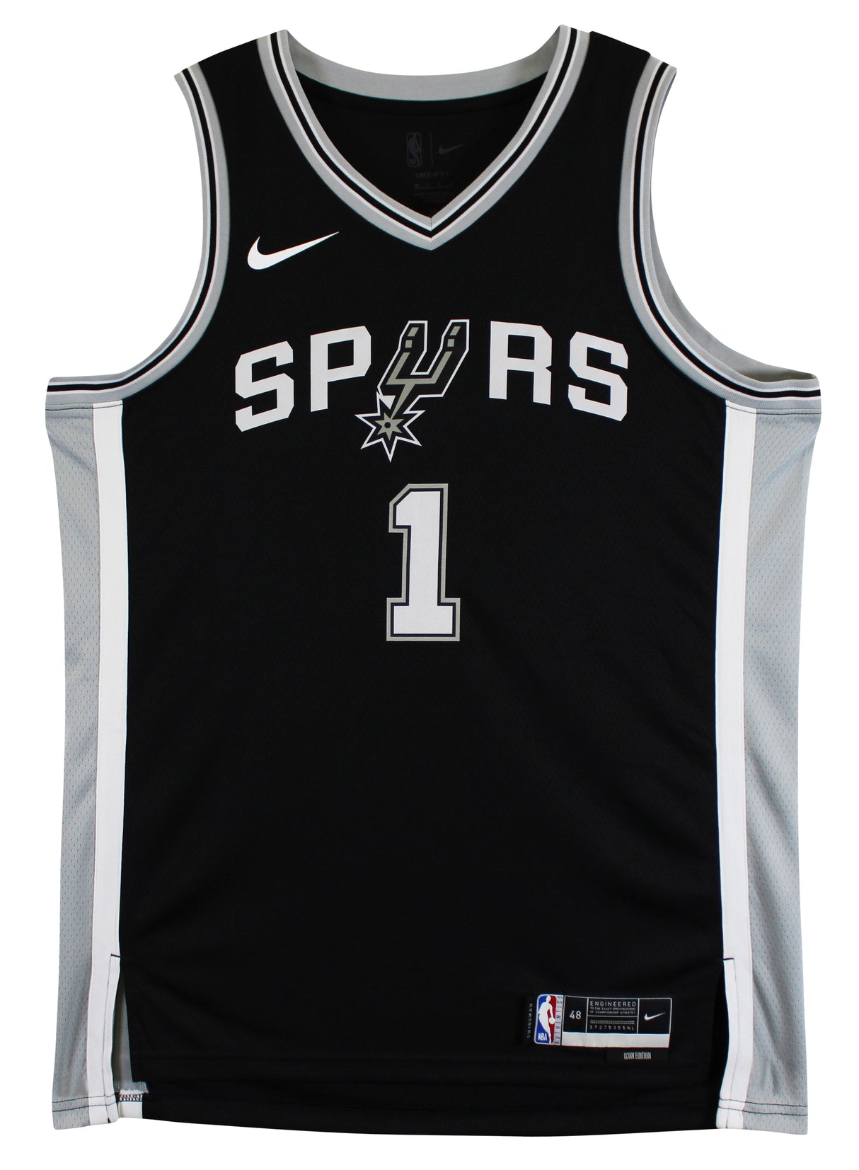 Victor Wembanyama Signed Black Nike Icon Ed. Jersey w/ Alien Sketch Fanatics