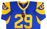 Rams Eric Dickerson "HOF 99" Signed Blue Mitchell & Ness Jersey BAS Witnessed