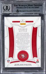 George Kittle Signed 2022 Natl Treasures CM #27 #54/99 Card Auto 10! BAS Slabbed