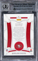 George Kittle Signed 2022 Natl Treasures CM #27 #54/99 Card Auto 10! BAS Slabbed