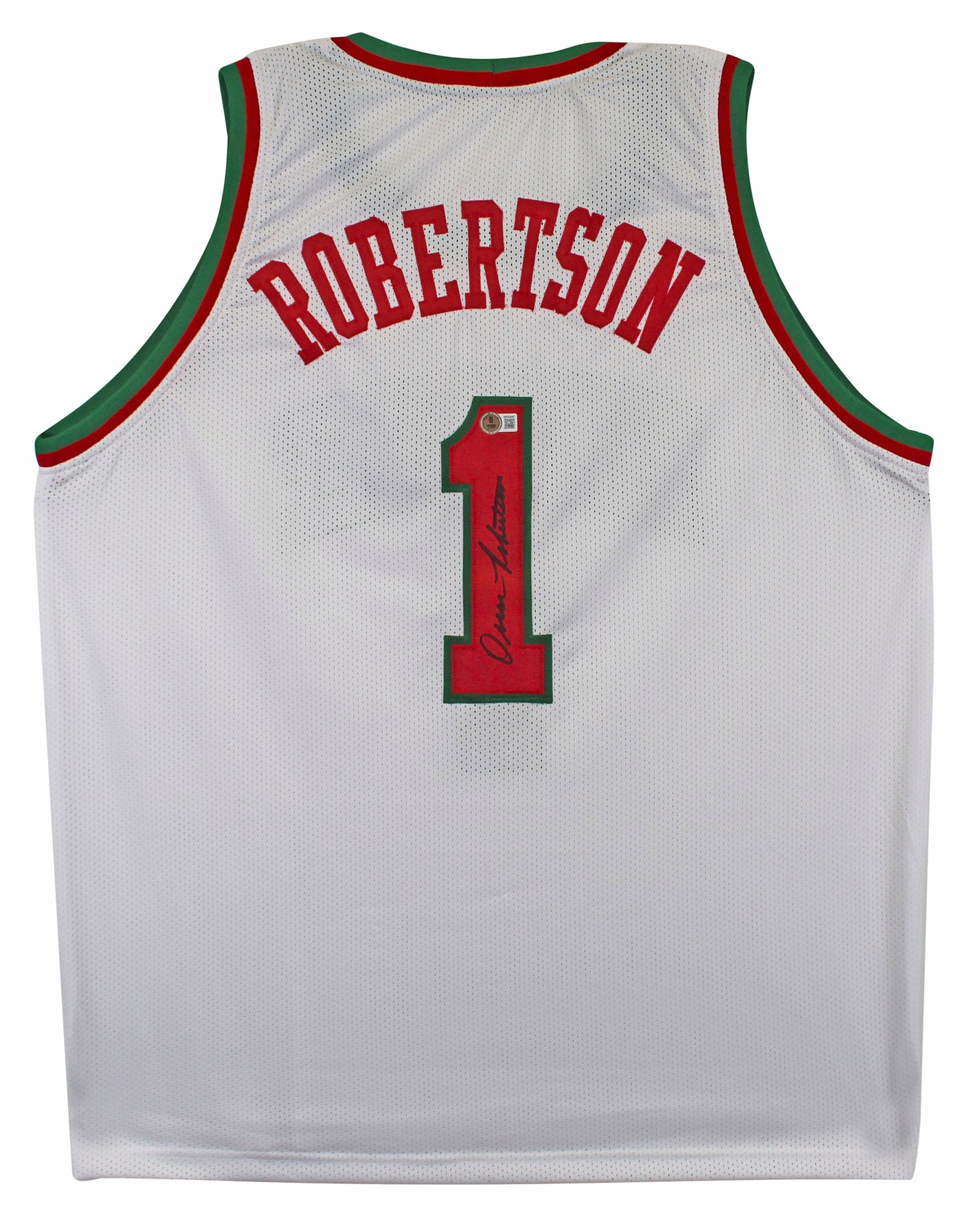 Oscar Robertson Authentic Signed White Pro Style Jersey BAS Witnessed