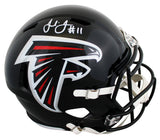 Julio Jones Autographed Atlanta Falcons 2003-19 Throwback Speed Full Size Helmet Beckett Witnessed