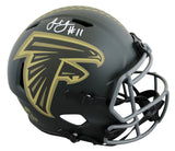 Falcons Julio Jones Signed STS IV Full Size Speed Rep Helmet W/ Case BAS Witness