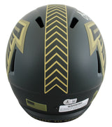 Falcons Julio Jones Signed STS IV Full Size Speed Rep Helmet W/ Case BAS Witness
