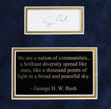 George H.W. Bush & George W. Bush Authentic Signed Framed Display BAS #AB76948