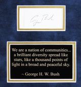 George H.W. Bush & George W. Bush Authentic Signed Framed Display BAS #AB76962