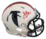 Falcons Julio Jones Authentic Signed Retro Speed Mini Helmet BAS Witnessed