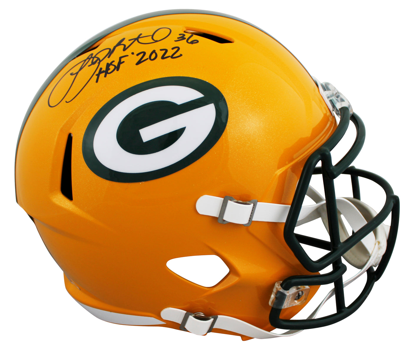 Packers LeRoy Butler "HOF 2022" Signed Full Size Speed Rep Helmet w/ Case BAS W