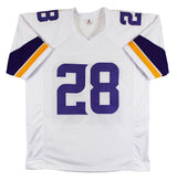 Adrian Peterson Authentic Signed White Pro Style Jersey BAS Witnessed 3