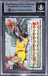 Lakers Shaquille O'Neal Authentic Signed 1996 Metal #183 Card BAS Slabbed