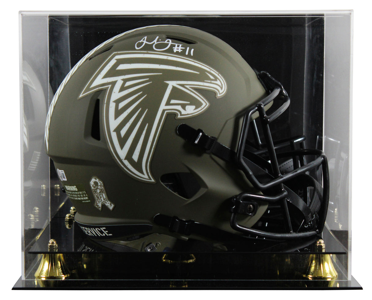 Falcons Julio Jones Signed STS Full Size Speed Rep Helmet W/ Case BAS Witnessed